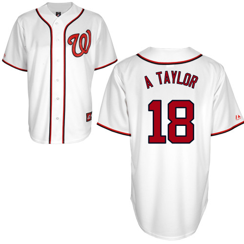 Michael A Taylor #18 mlb Jersey-Washington Nationals Women's Authentic Home White Cool Base Baseball Jersey